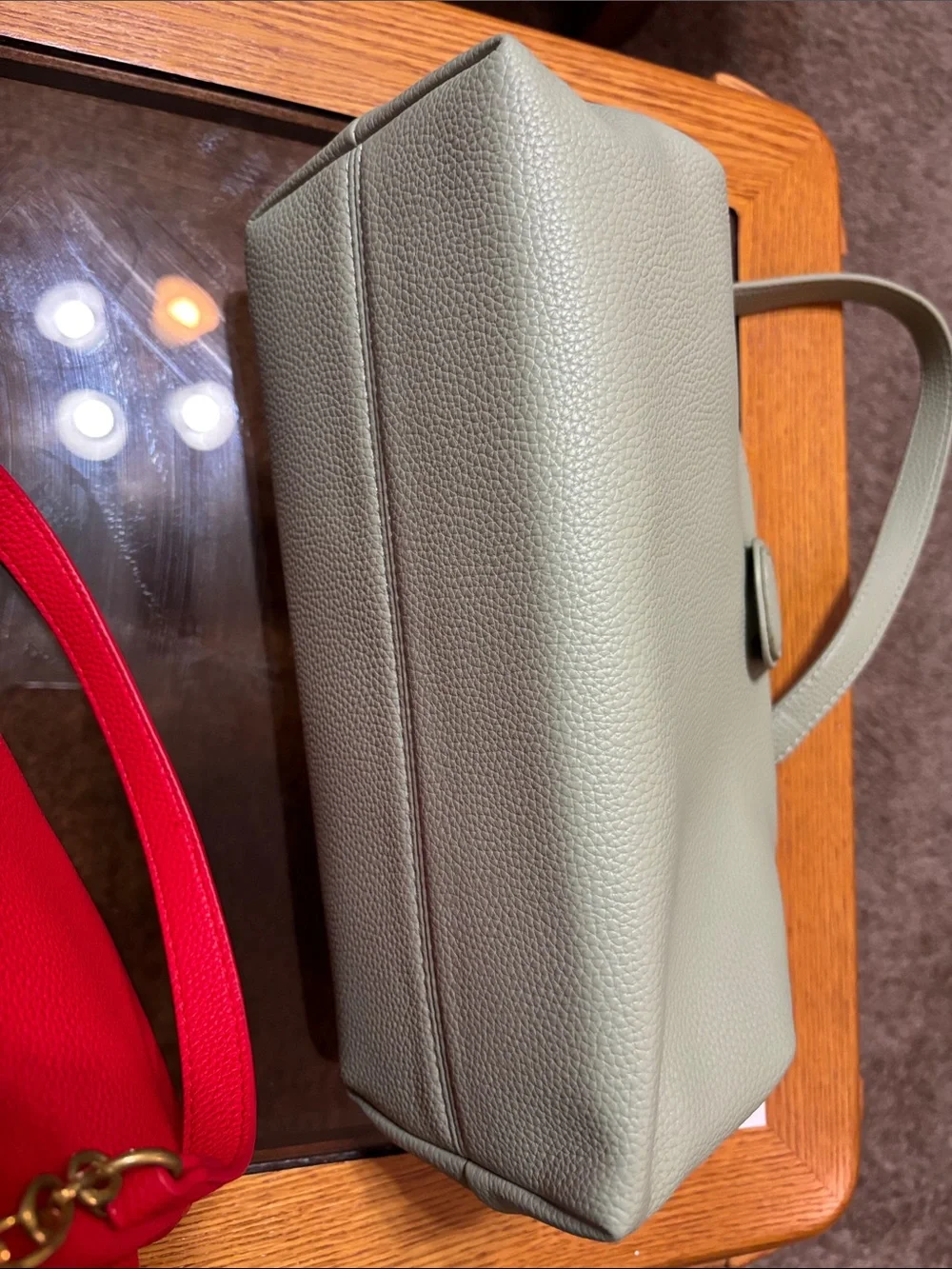 Free assembly Everyday Crossbody Bag in Red or Light green with Gold Hardware
